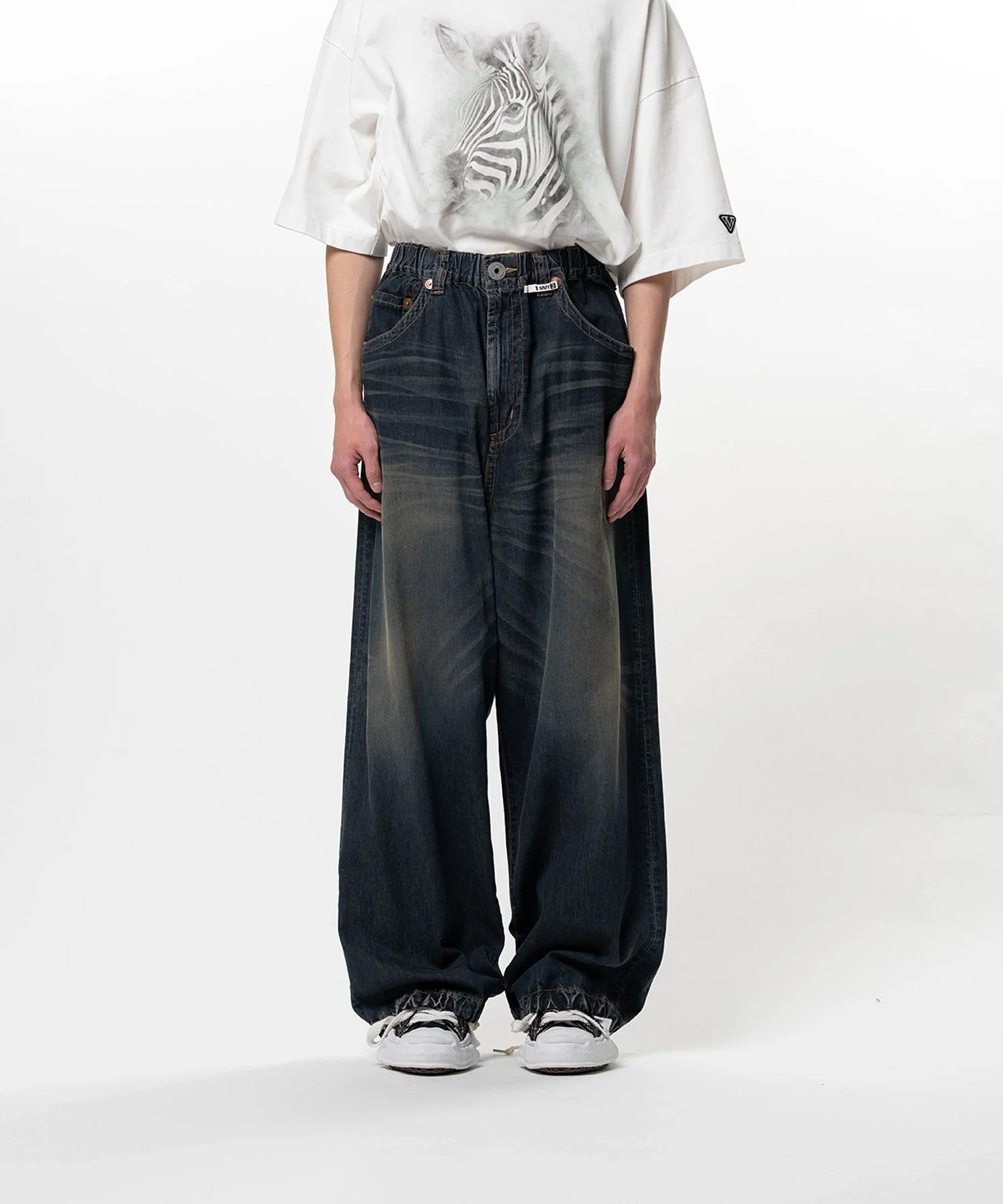 Light Denim Wide Pants - 1