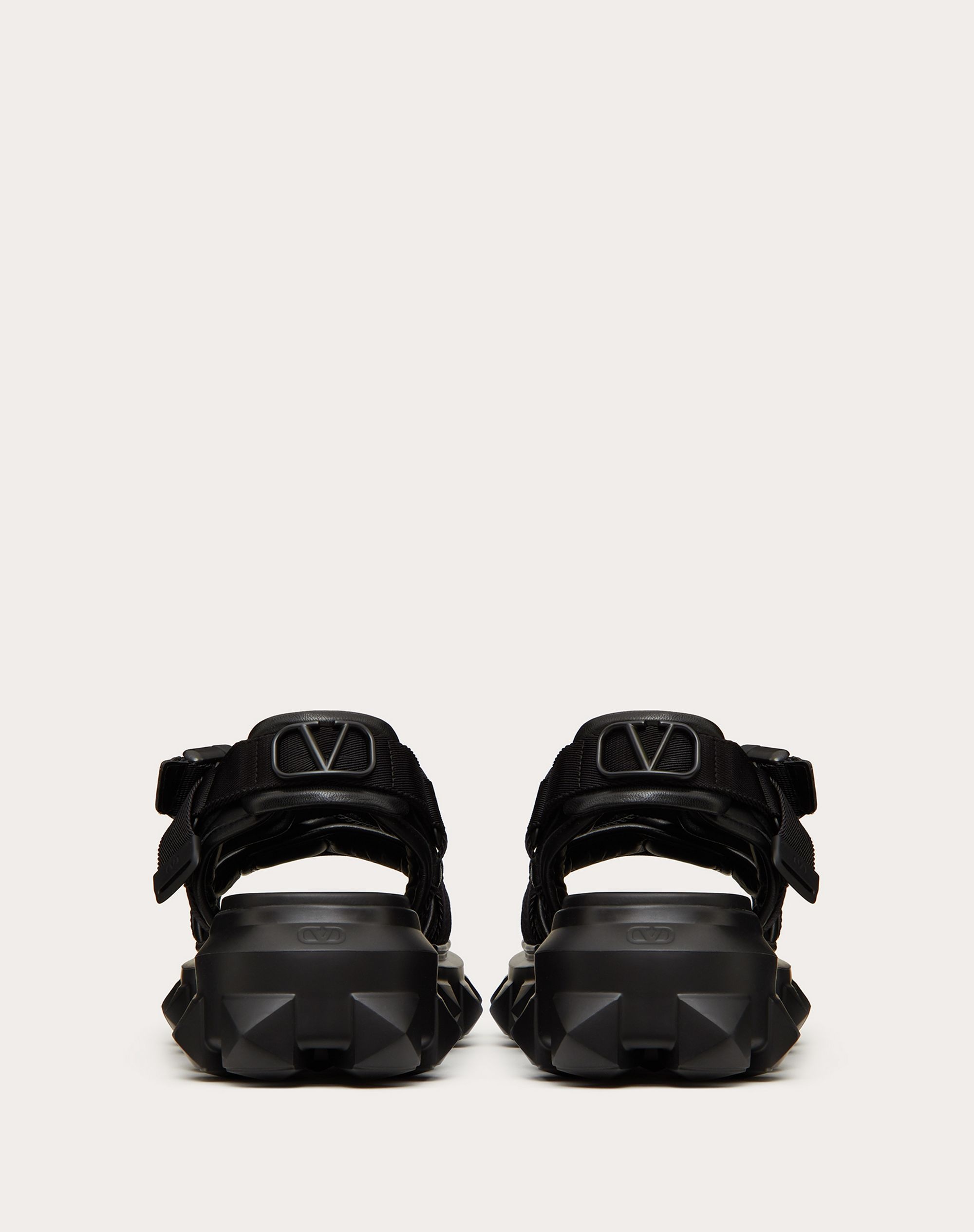 CALFSKIN TRACKSTUD SANDAL WITH BANDS - 3