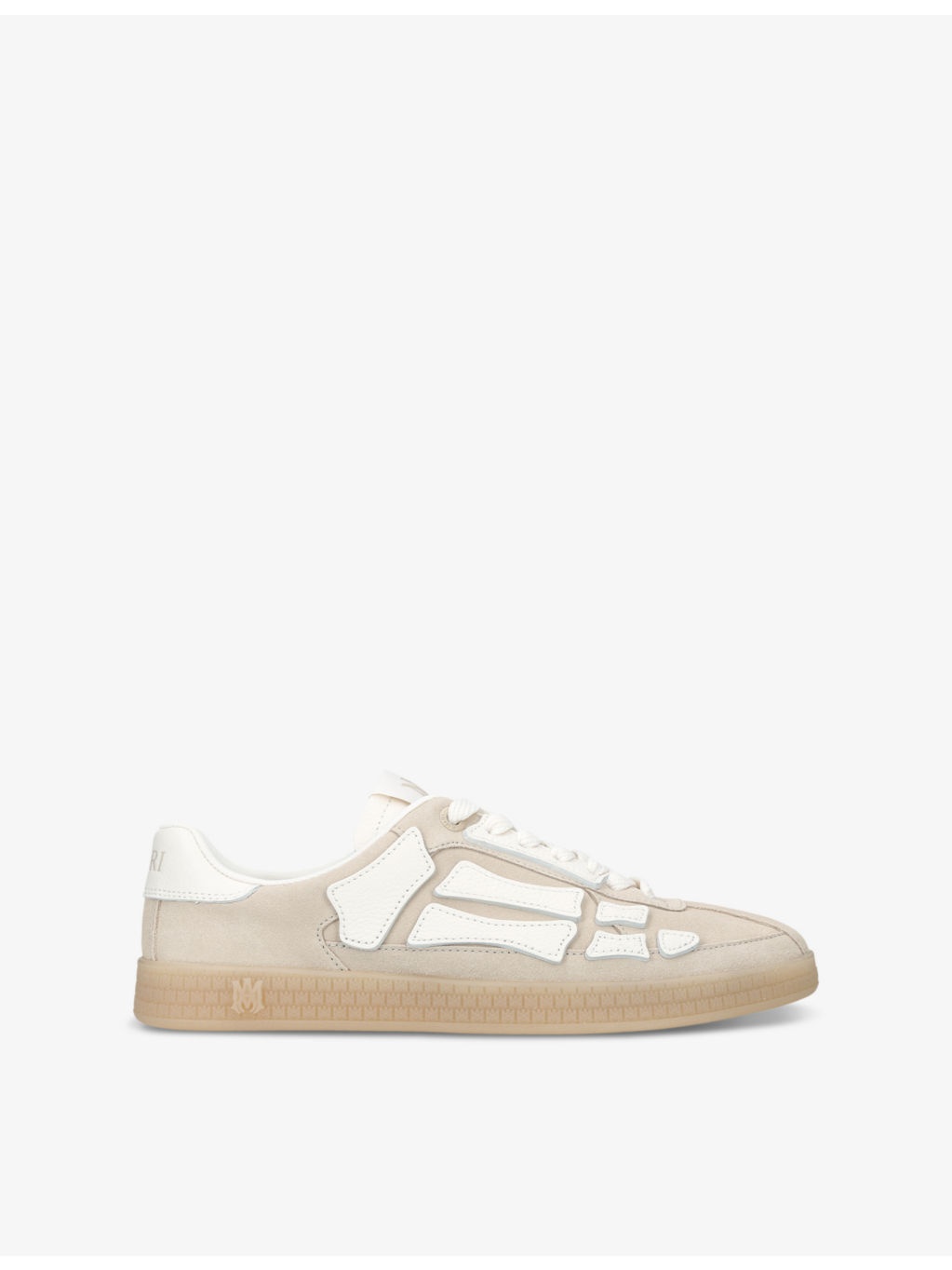 Pacific Bones branded suede low-top trainers - 1