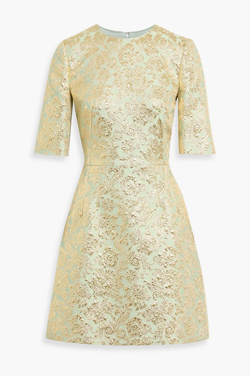 Metallic brocade mini dress - 1