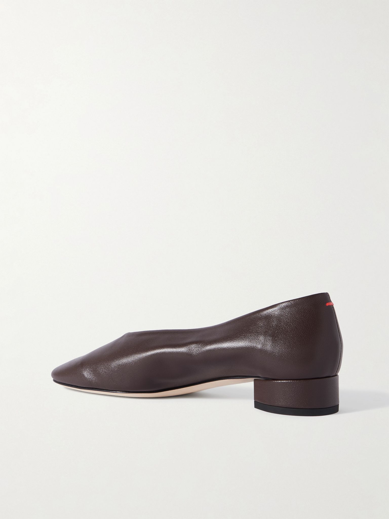 Delia leather pumps Chocolate - 3