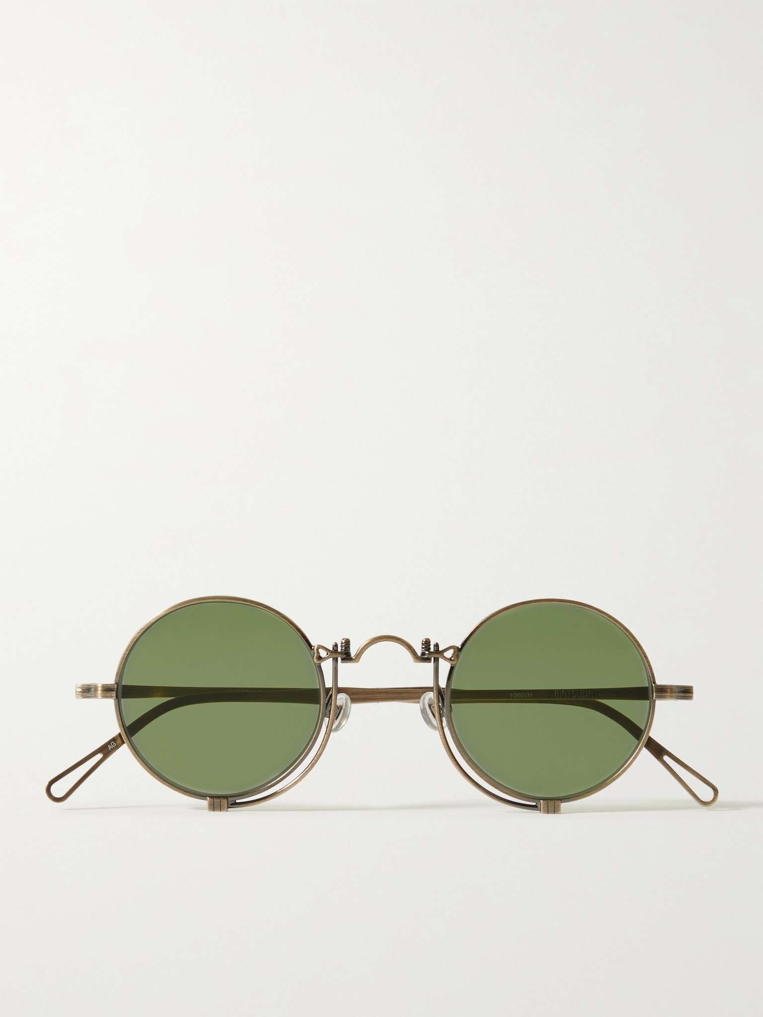 Round-Frame Gold-Tone Sunglasses - 1