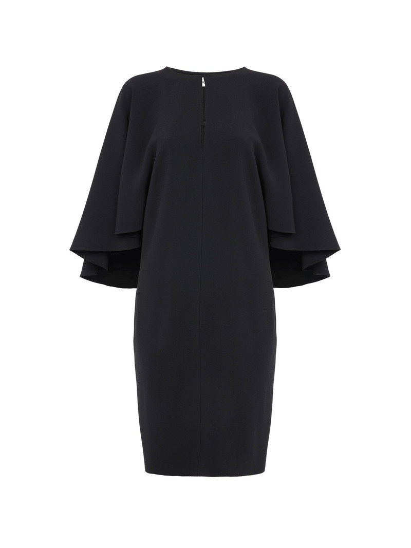 SHORT CAPE DRESS IN VISCOSE CRÊPE - 1