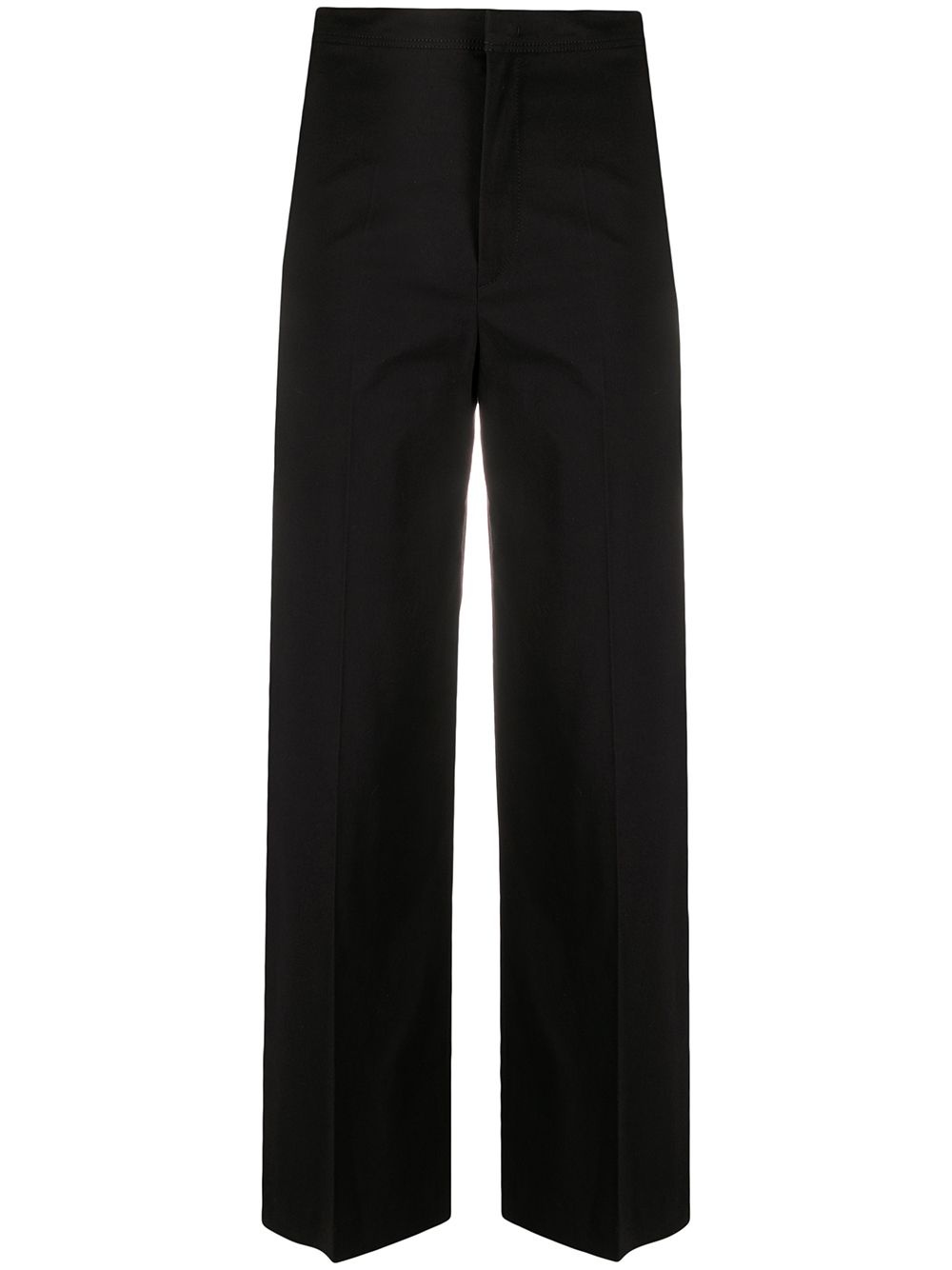 straight cropped trousers - 1