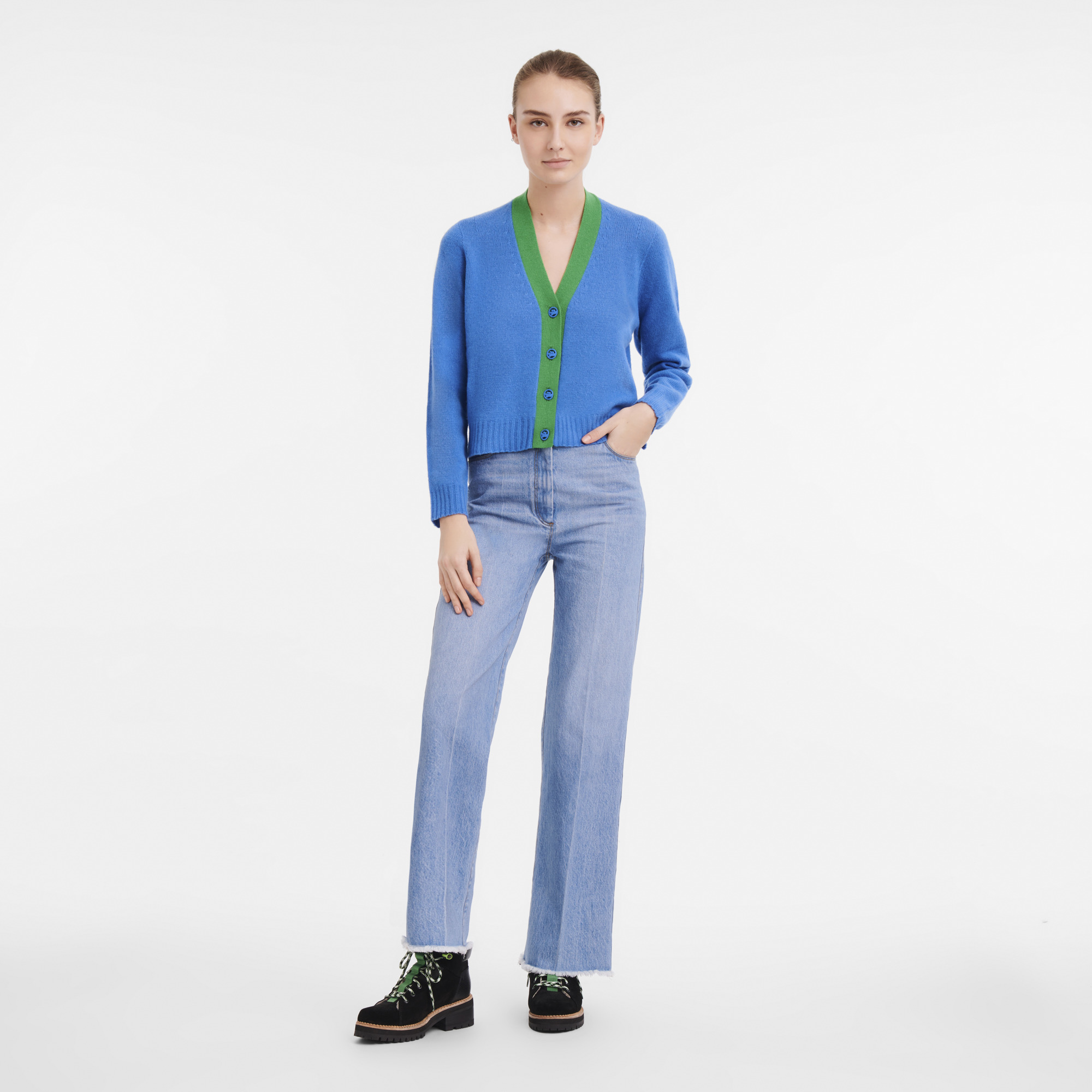 Fall-Winter 2023 Collection Cardigan Cobalt/Lawn - OTHER - 3