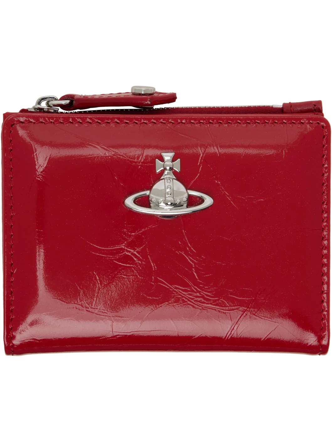 Red Slim Flap Card Holder - 1