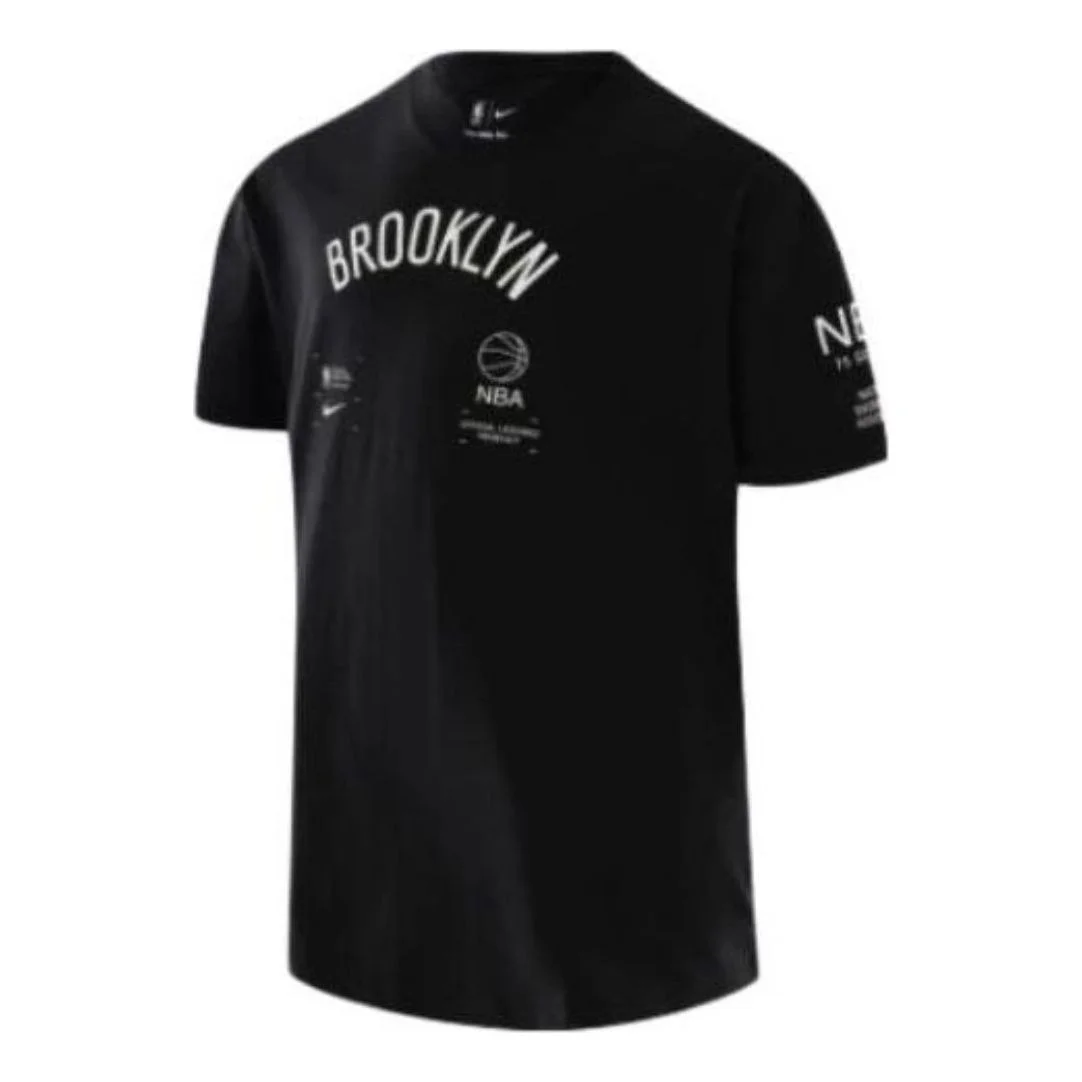 Nike Brooklyn Nets Courtside T-Shirt 'Black White' DH6740-010 - 1
