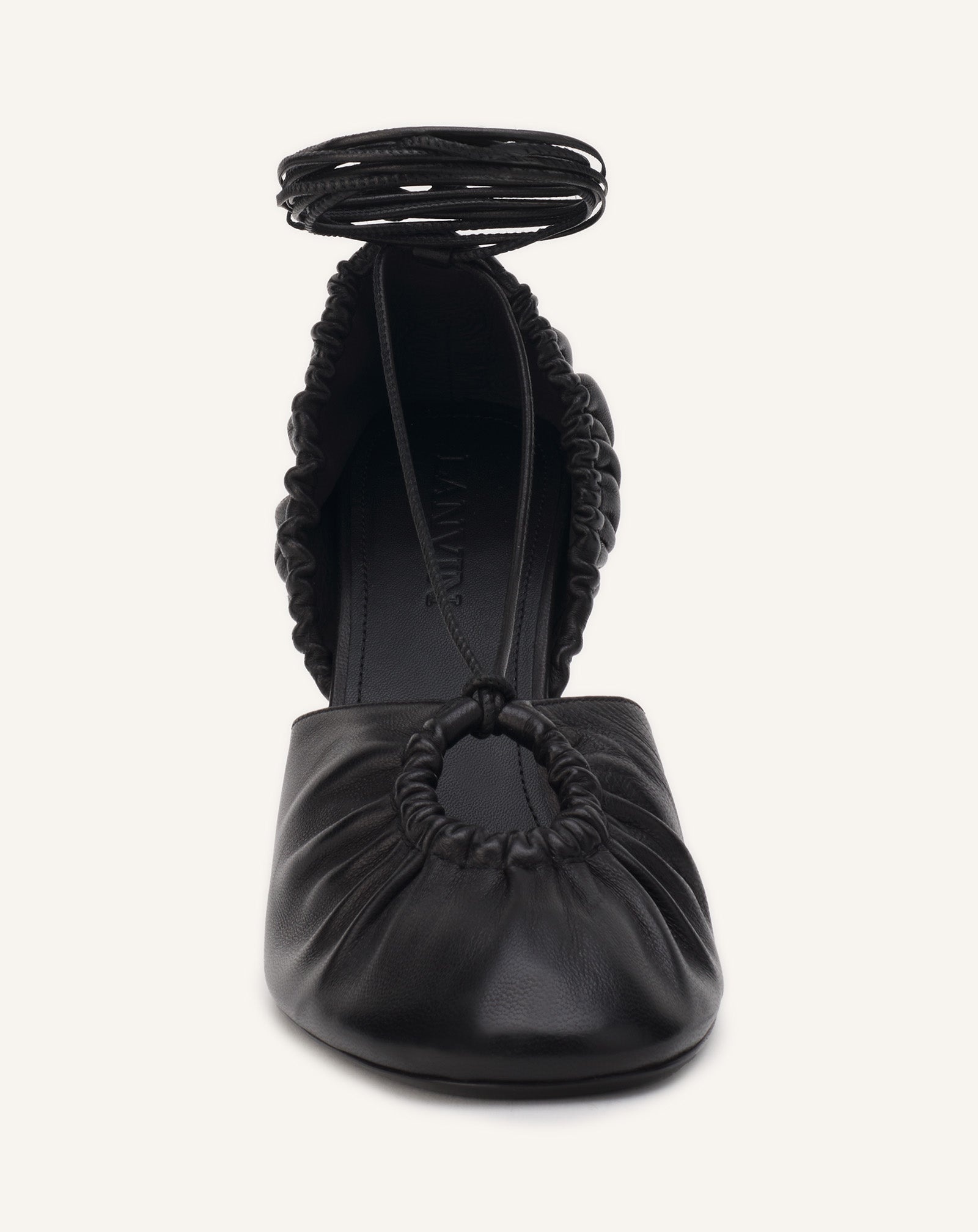 MESURE LACE-UP LEATHER PUMPS - 7