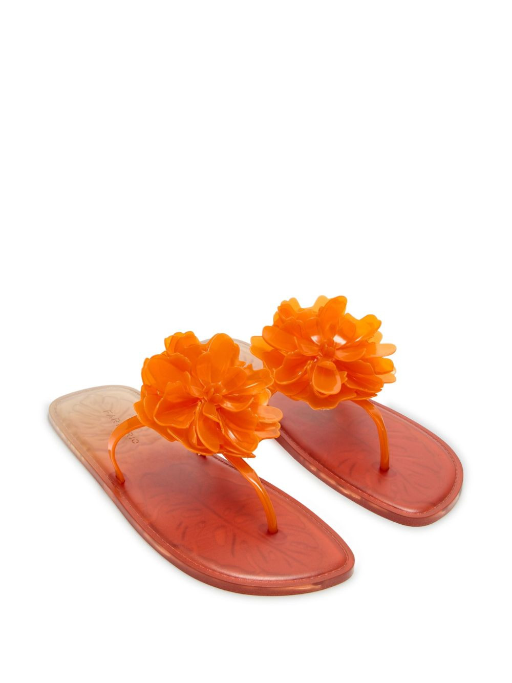 flower-embellished thong sandals - 2
