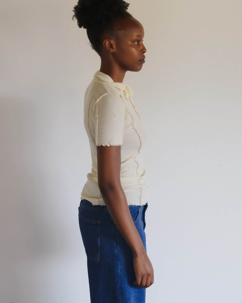 Omato Polo Tee Shirt - Organic Cotton Rib 3