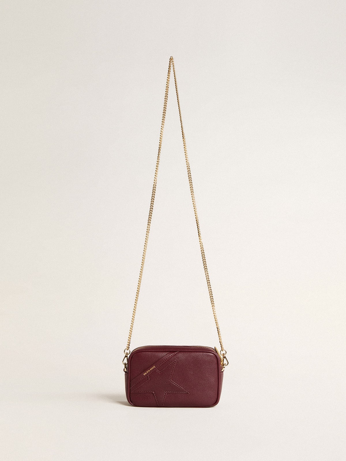 Mini Star Bag in wine-red leather with tone-on-tone star - 2