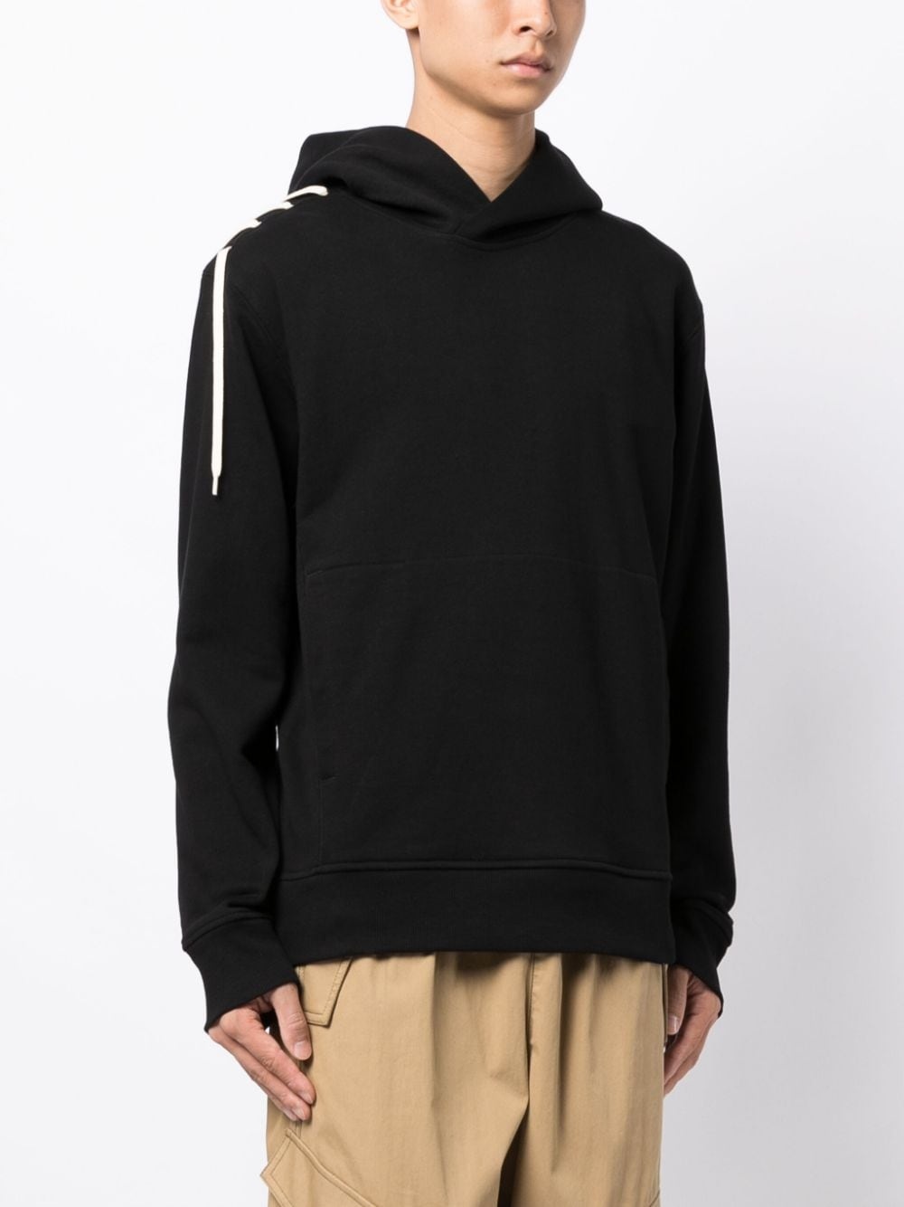 lace-up detailing hoodie - 4