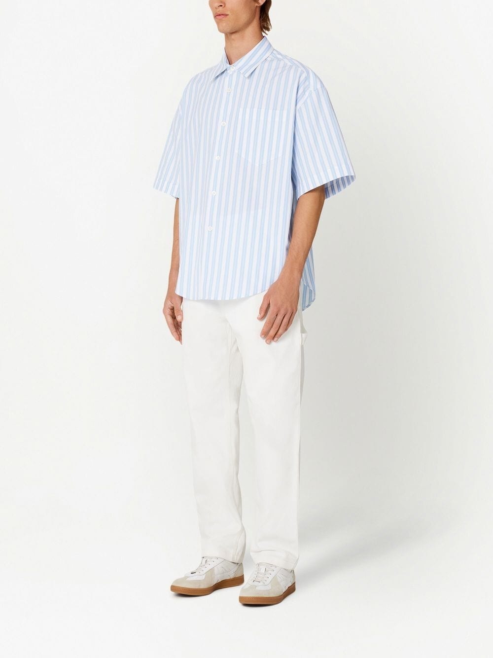 striped short-sleeve shirt - 3