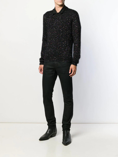 SAINT LAURENT sequin embroidered sweater outlook