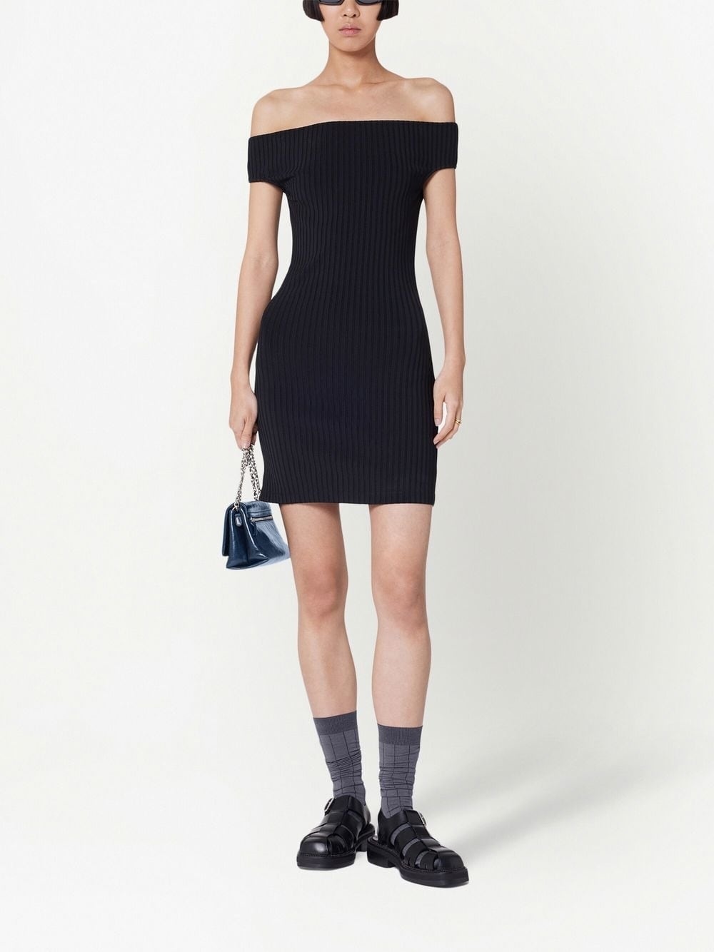 off-shoulder mini dress - 2