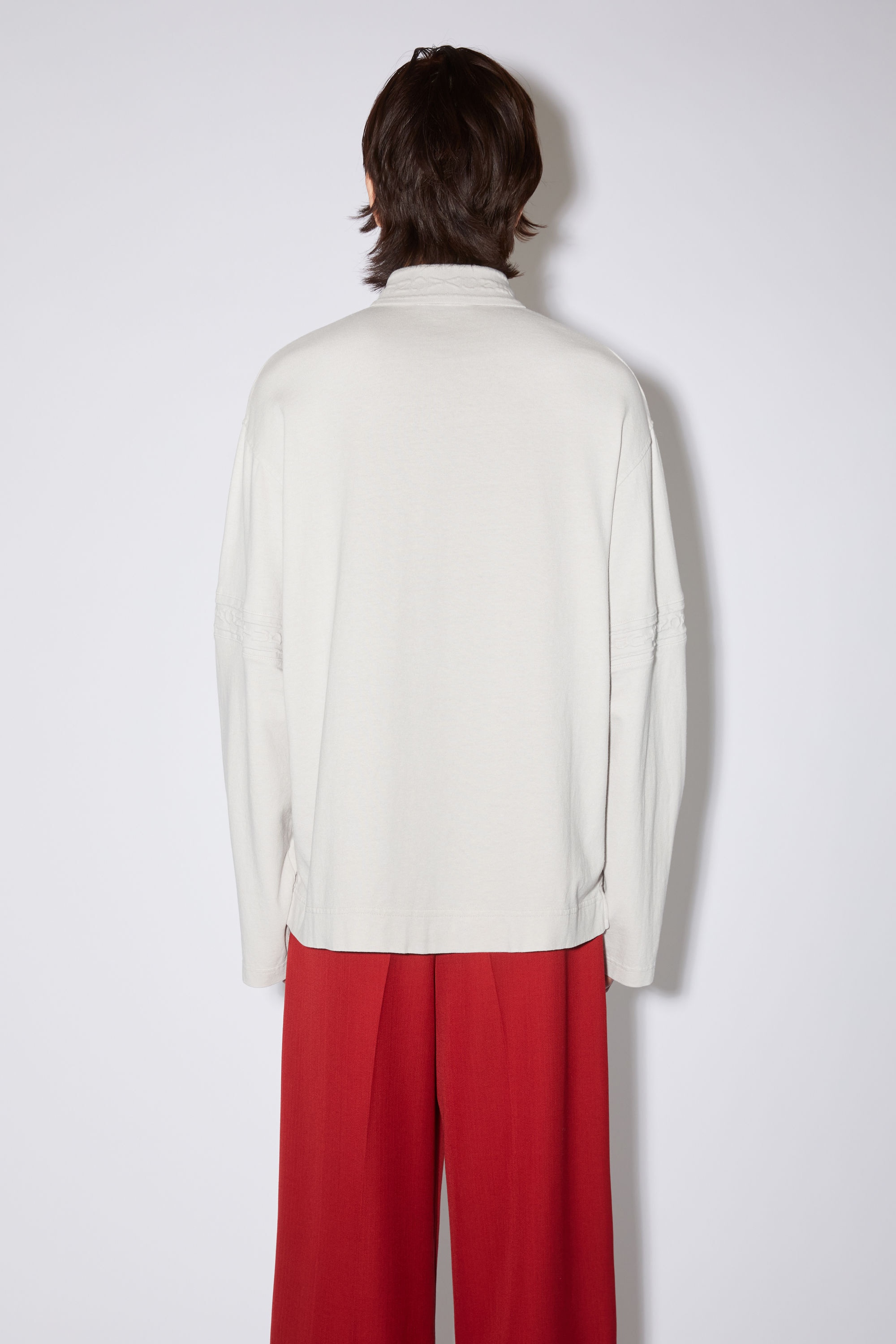 Logo tape polo shirt - cold white - 3