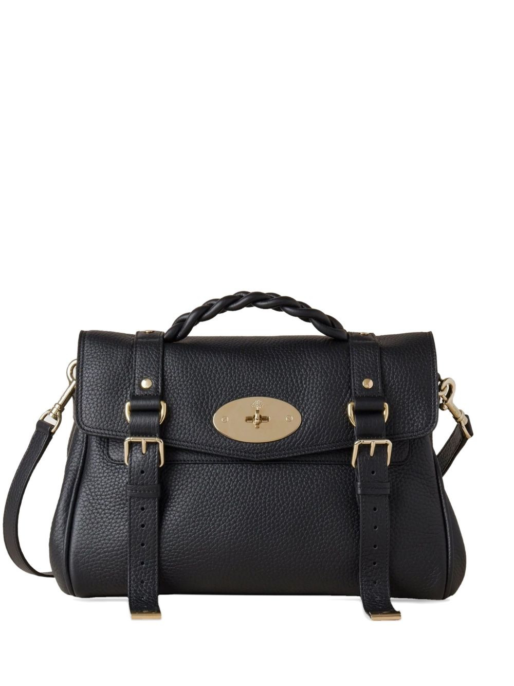 mini Alexa braided-handle leather shoulder bag - 1