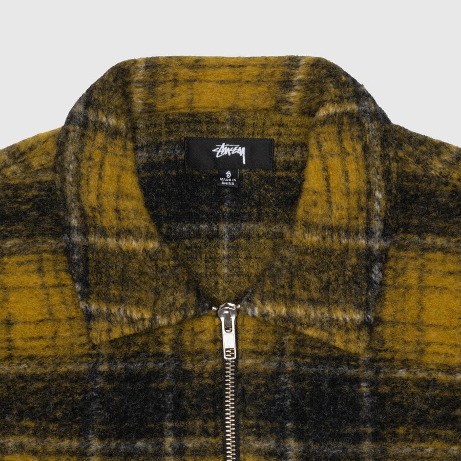 WOOL PLAID ZIP SHIRT - 2