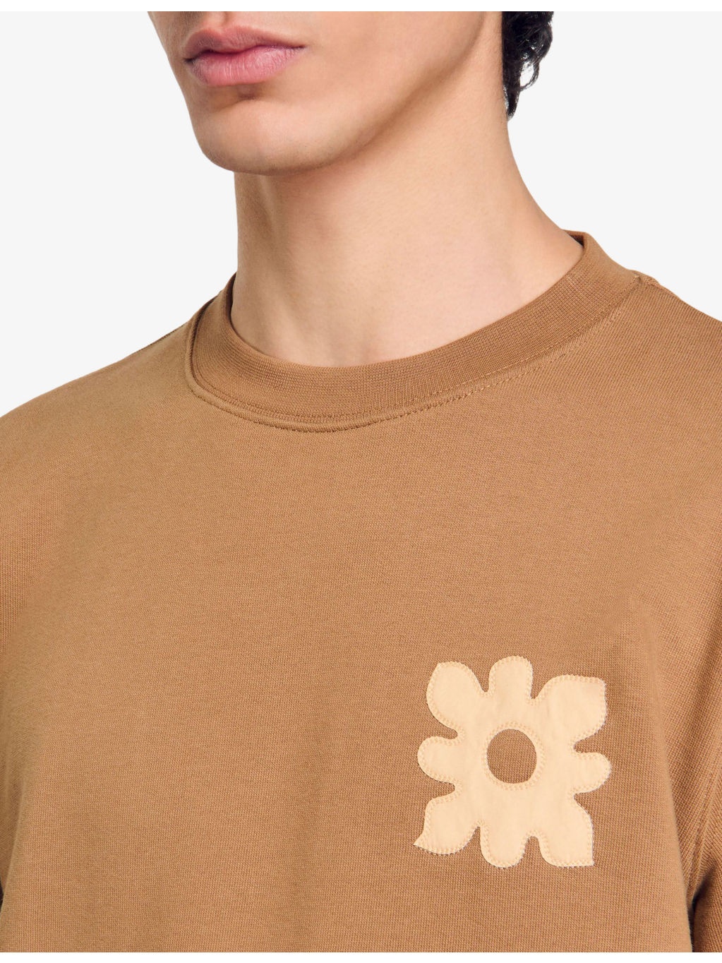 Flower-Patch Crewneck Cotton Sweatshirt - 5