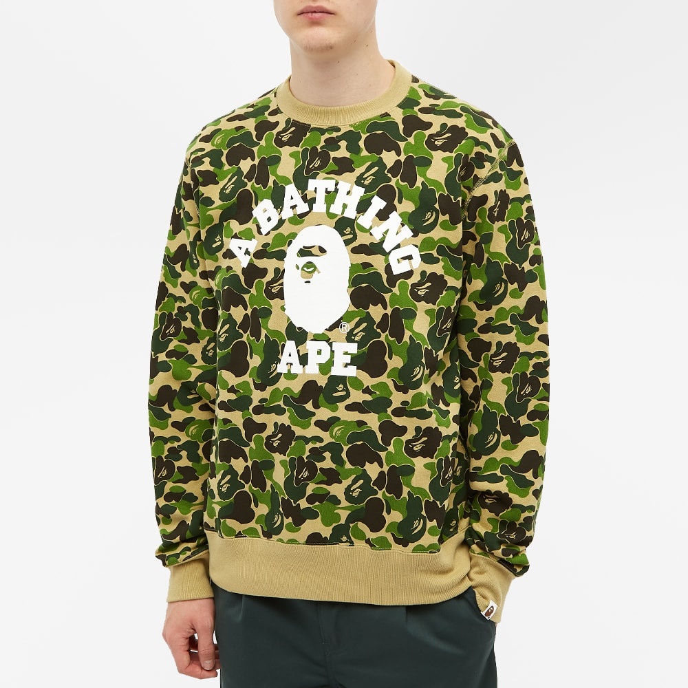 A Bathing Ape ABC Camo College Wide Crew Sweat - 4