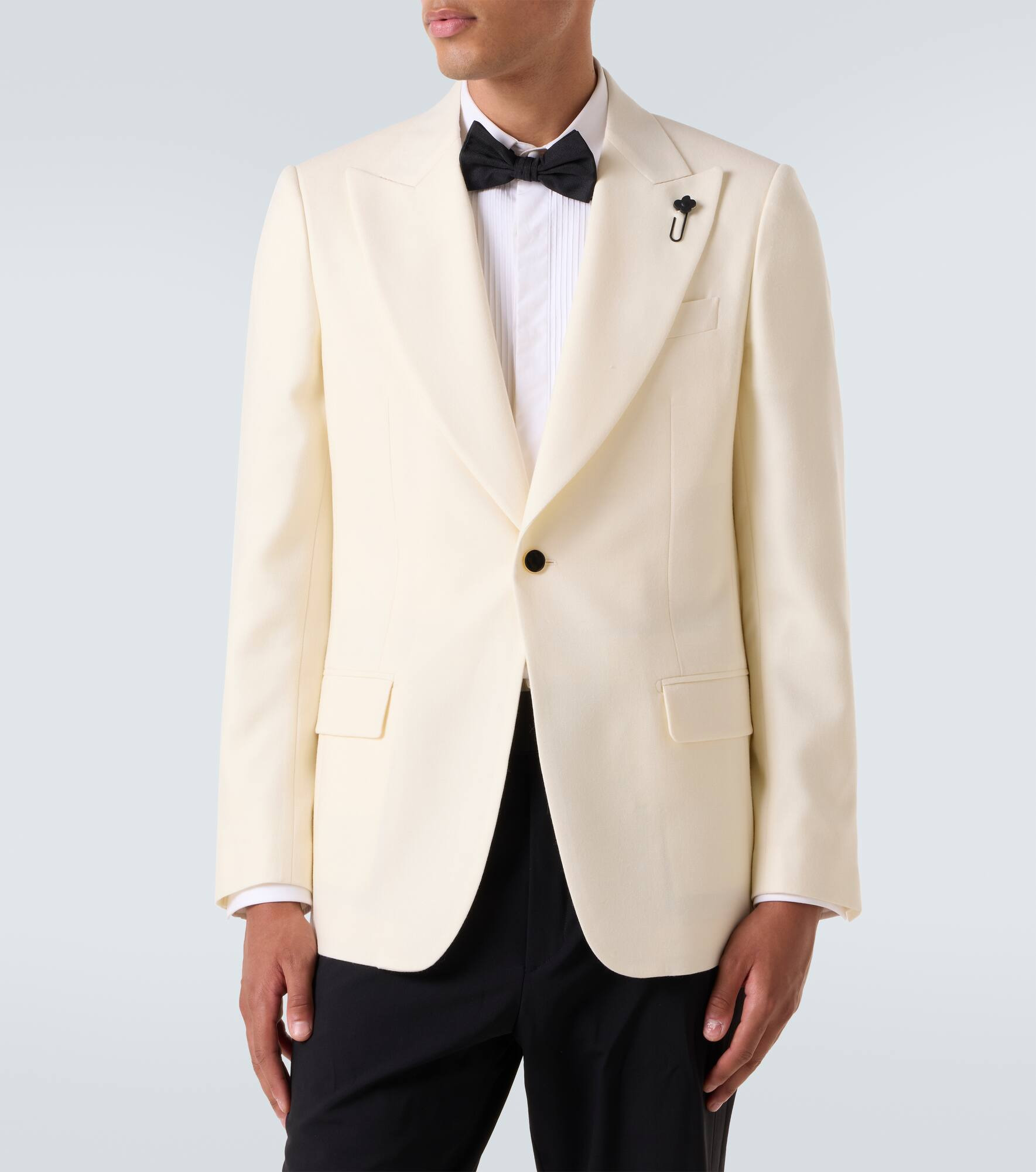 Single-breasted virgin wool blazer - 3