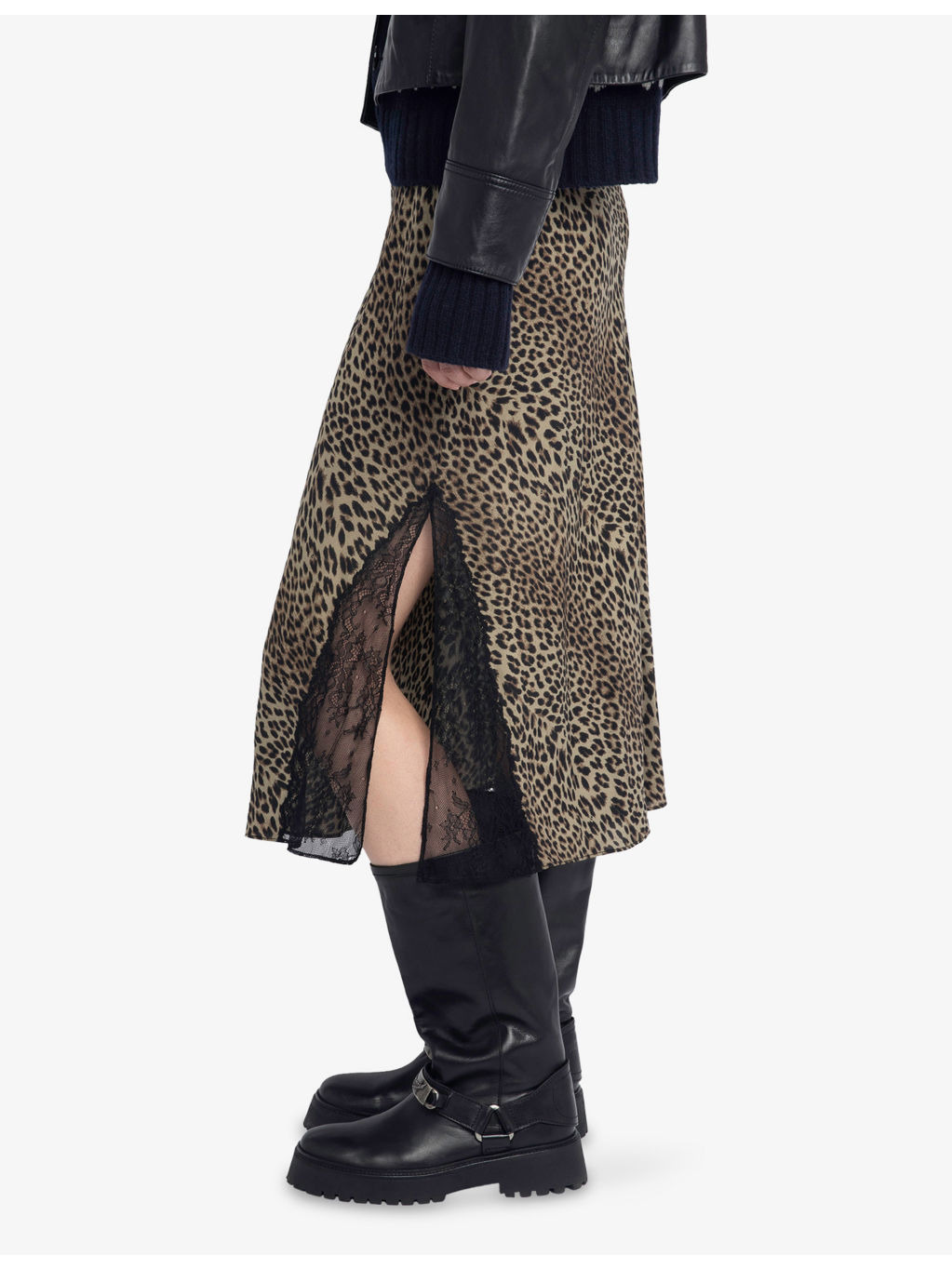Jayla Leopard-Print Woven Midi Skirt - 5