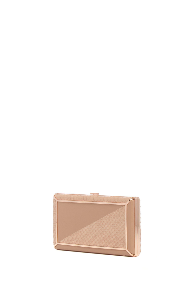 GABRIELA HEARST Callas Clutch in Nude Snakeskin & Nappa Leather outlook