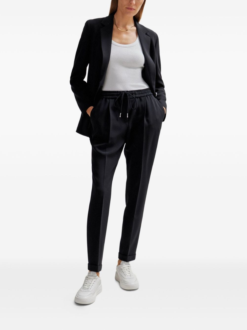 single-button notched-lapel jacket - 2