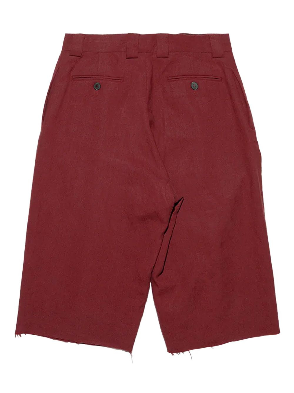 pleated frayed shorts - 3