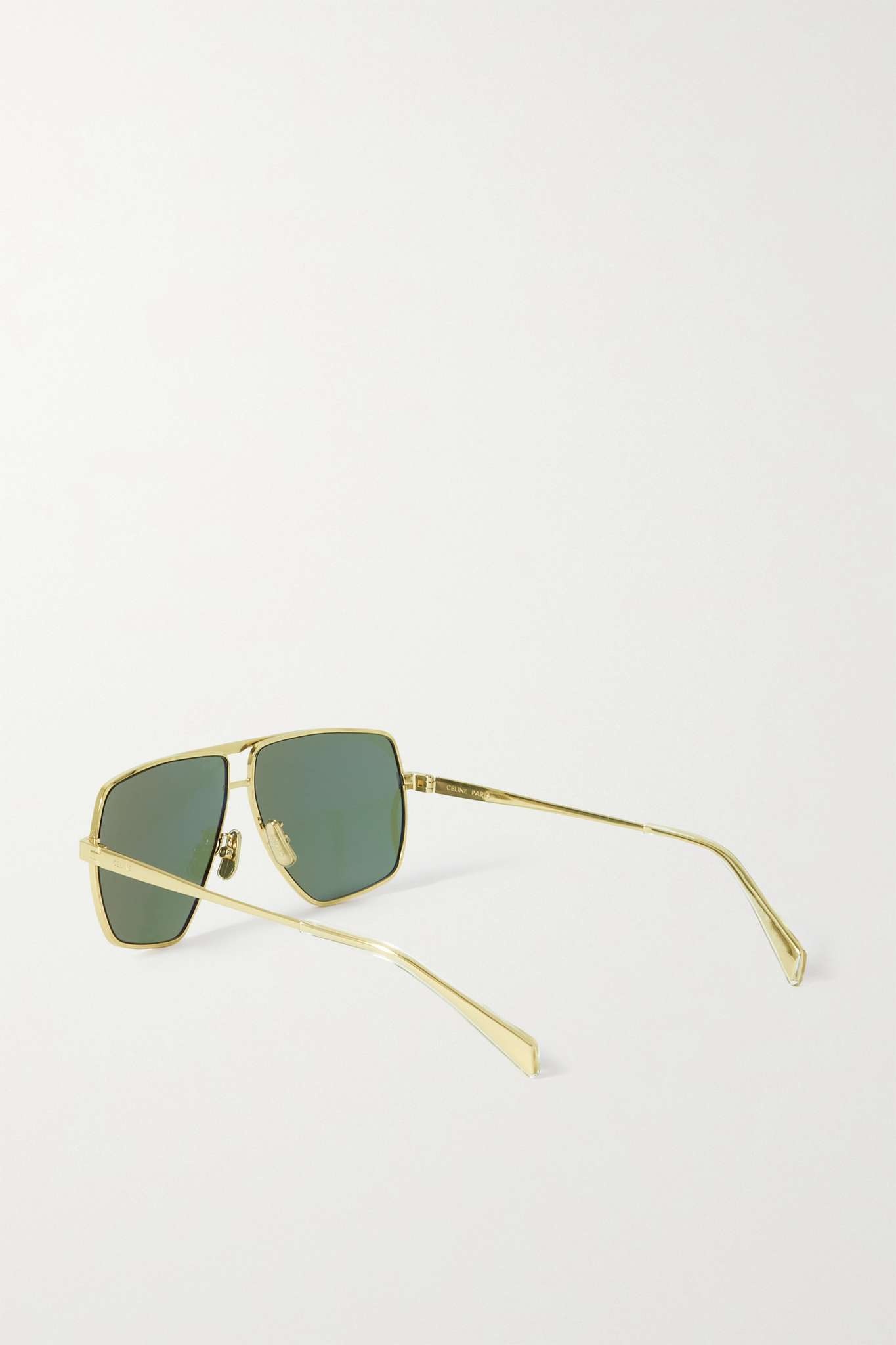 Oversized aviator-style gold-tone sunglasses - 3