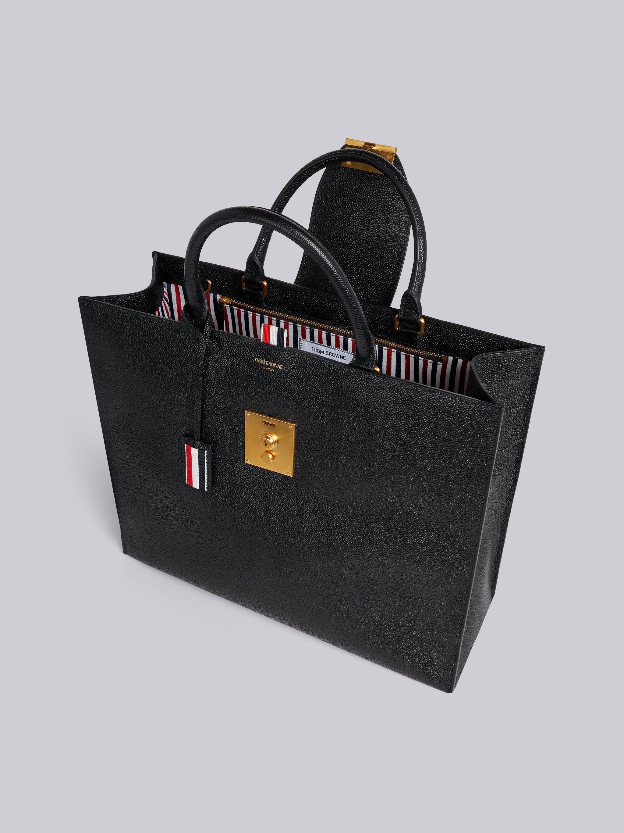 Black Pebble Grain Leather Mr. Thom Tote - 5