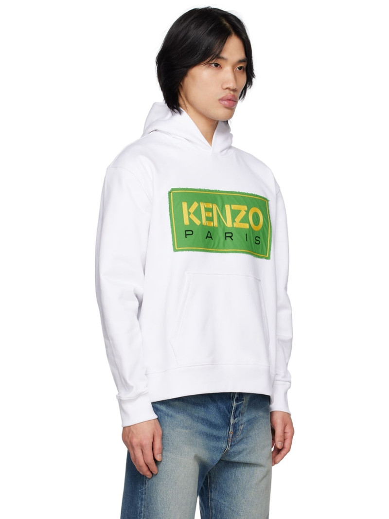 White Kenzo Paris Embroidered Hoodie 2