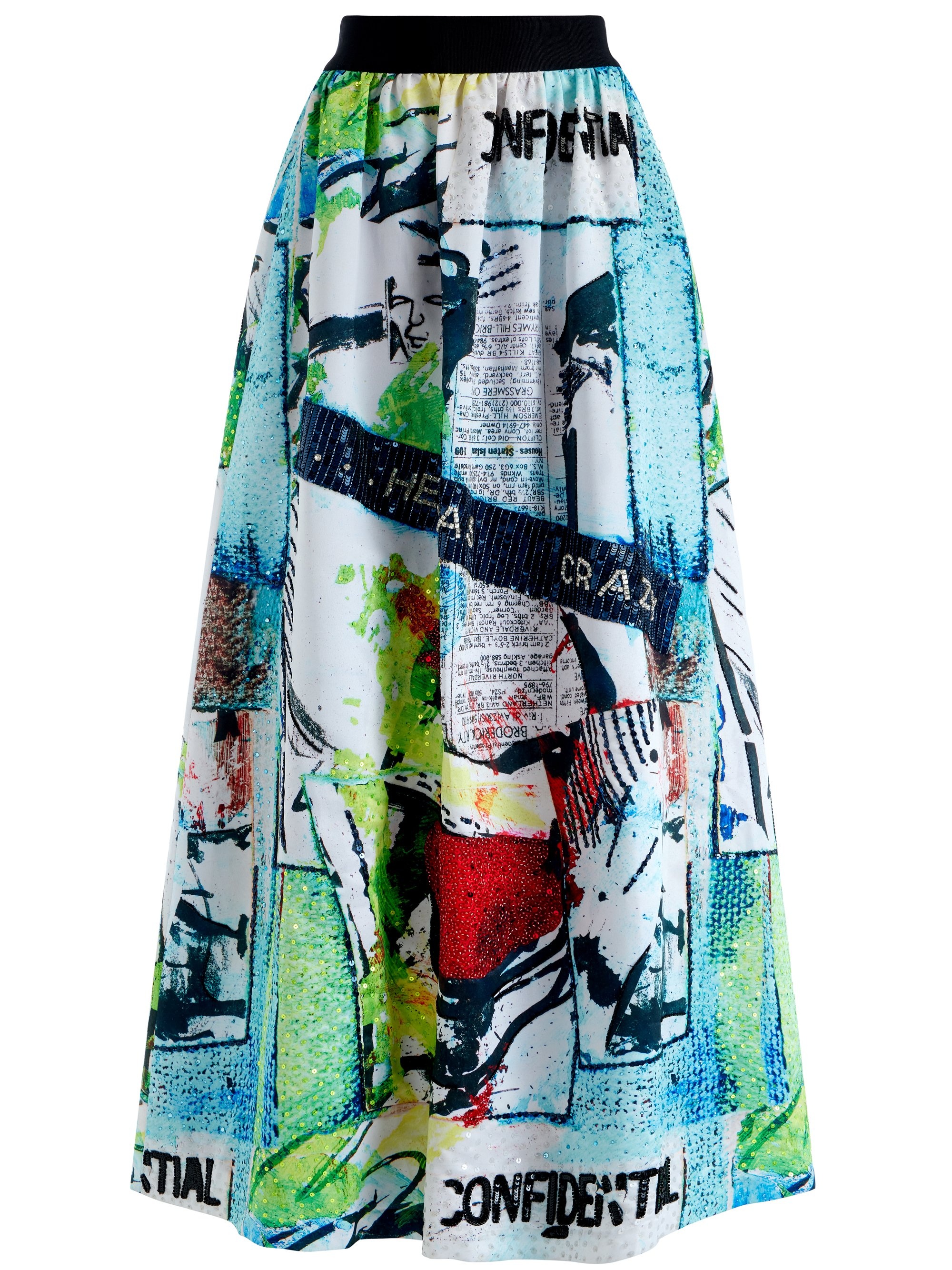 A+O X BASQUIAT TINA EMBELLISHED MAXI SKIRT - 1