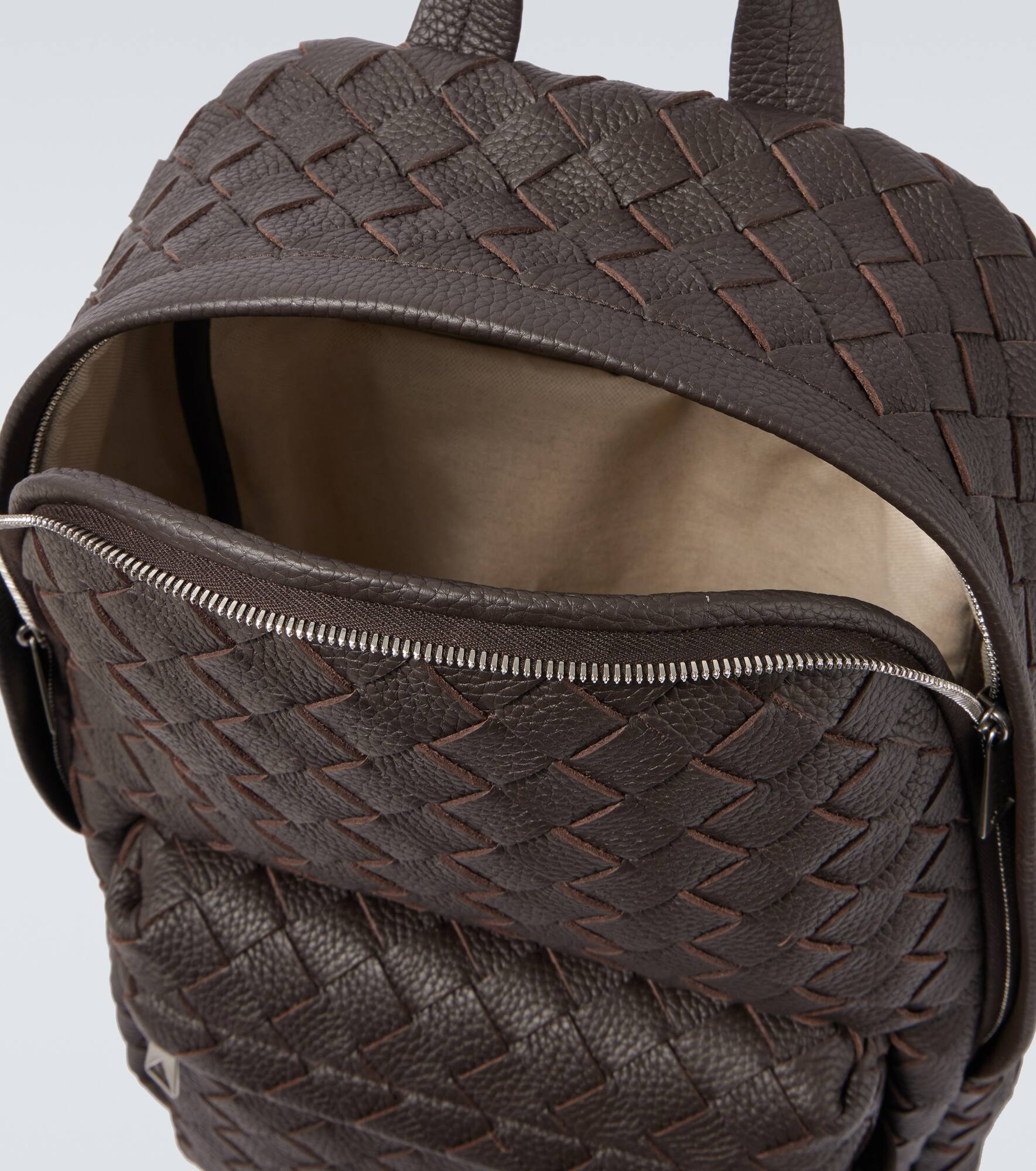 Intrecciato leather backpack - 4