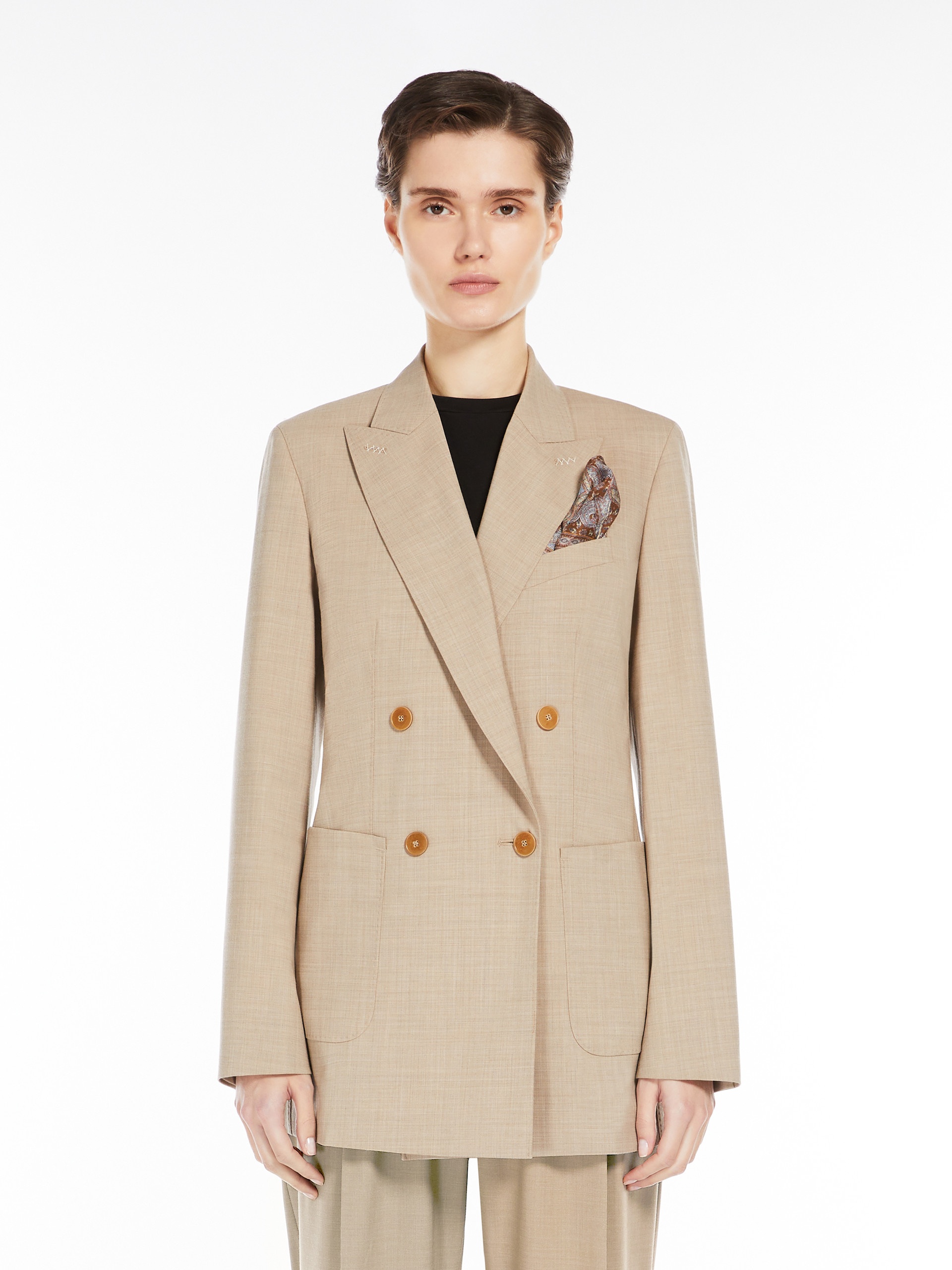 ジャケット MAX MARA CORFU DOUBLE-BREASTED JACKET IN STRETCH WOOL Wool double breasted jacket | Max Mara