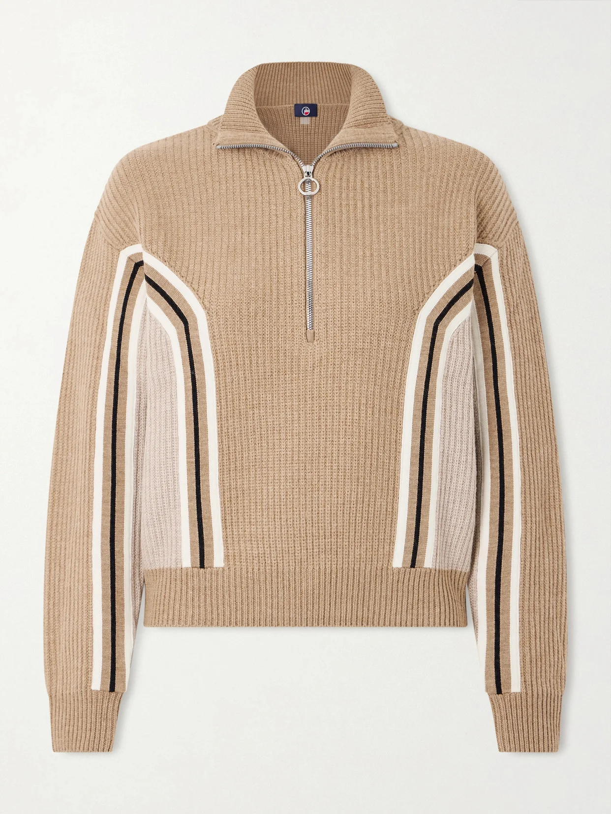 Mirala Striped Ribbed Wool Sweater - 1