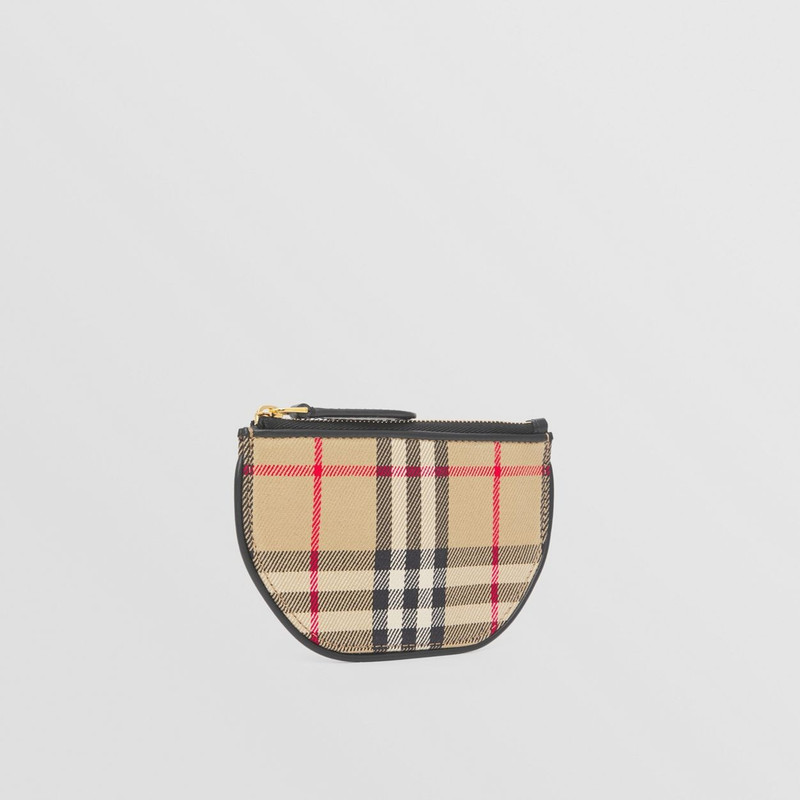 Vintage Check Cotton Olympia Coin Case 5