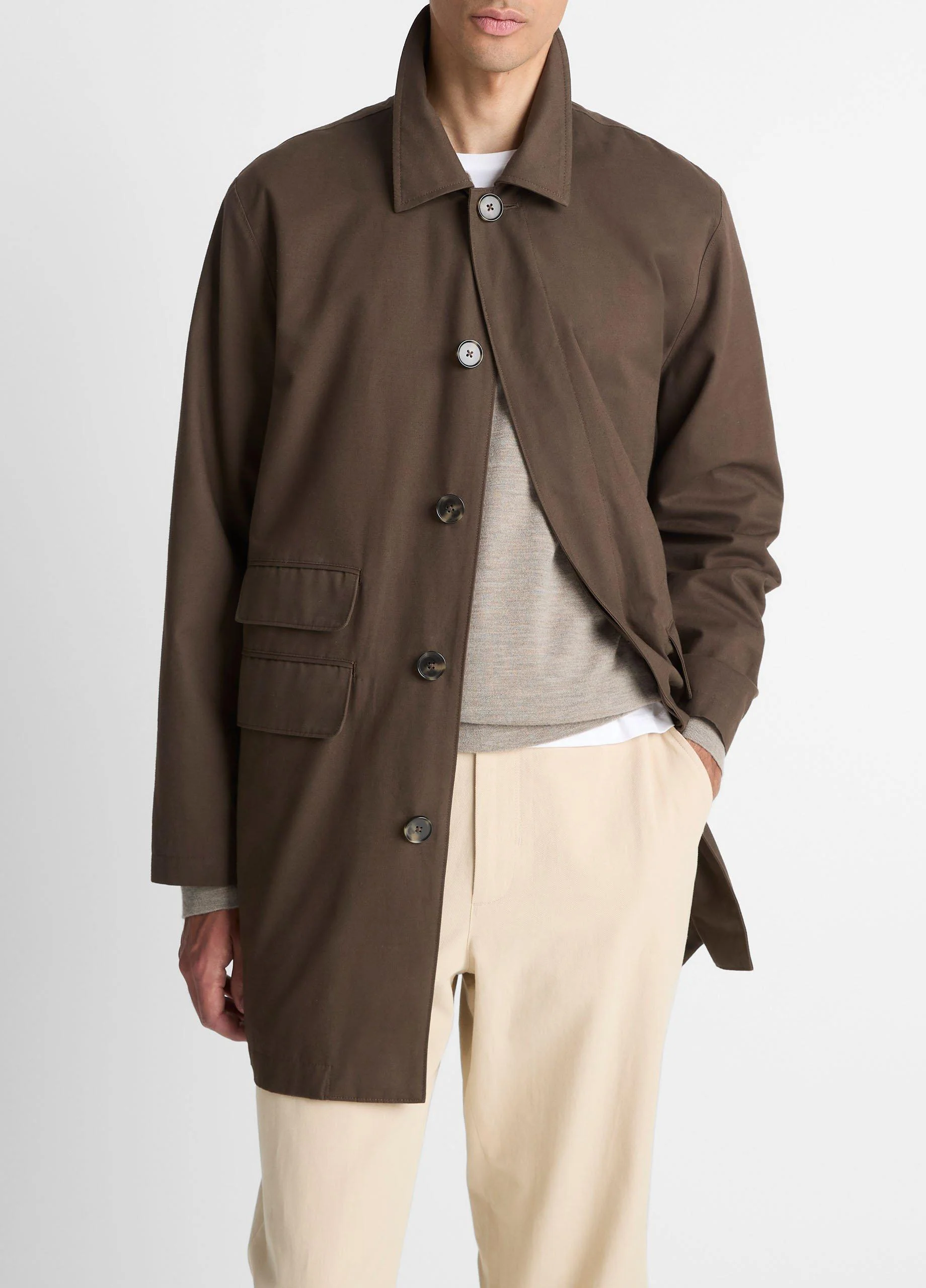 Lightweight Italian Cotton Car Coat - 1