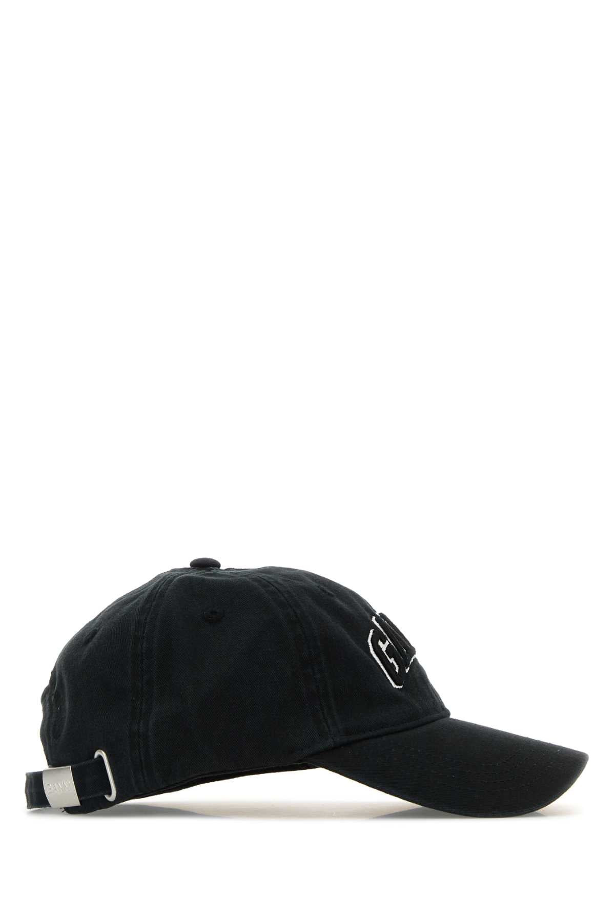 Ganni Women Slate Cotton Baseball Cap - 2
