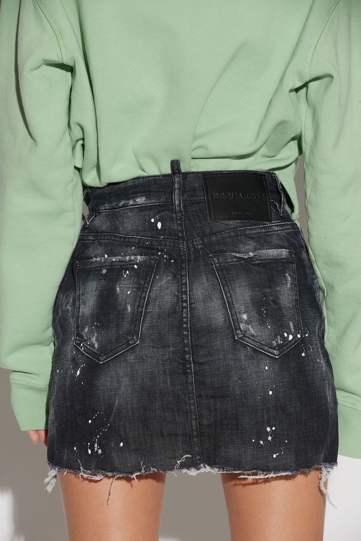RAW CUT MINI SKIRT - 5