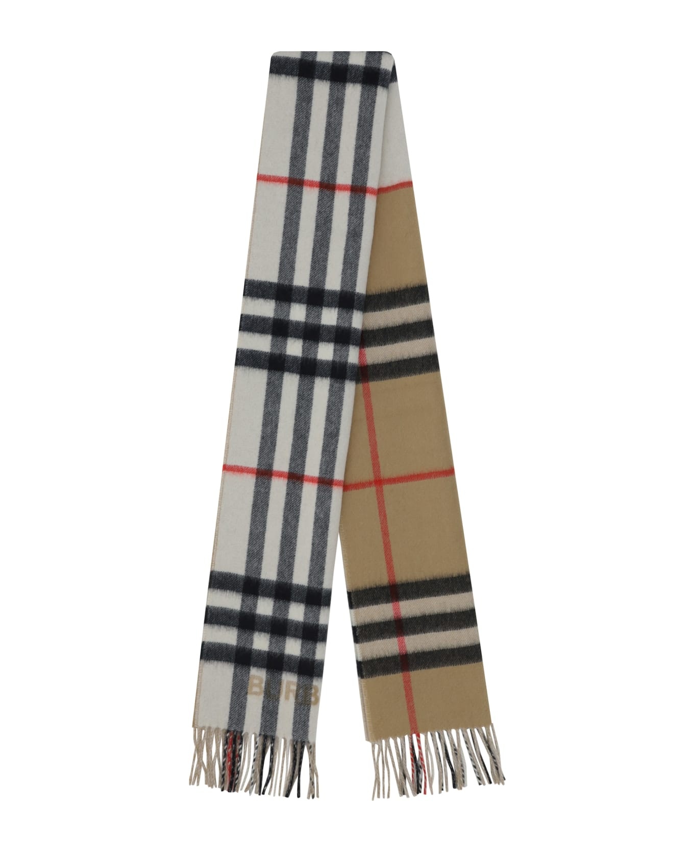 Checked Pattern Fringe Detailed Scarf - 2