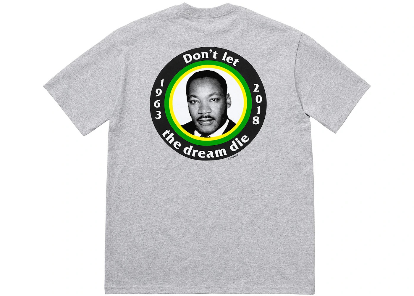 Supreme MLK Dream Tee Heather Grey - 2