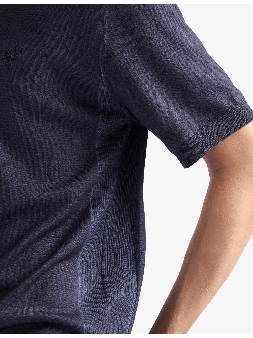 Short-Sleeved Cashmere Polo Shirt - 5