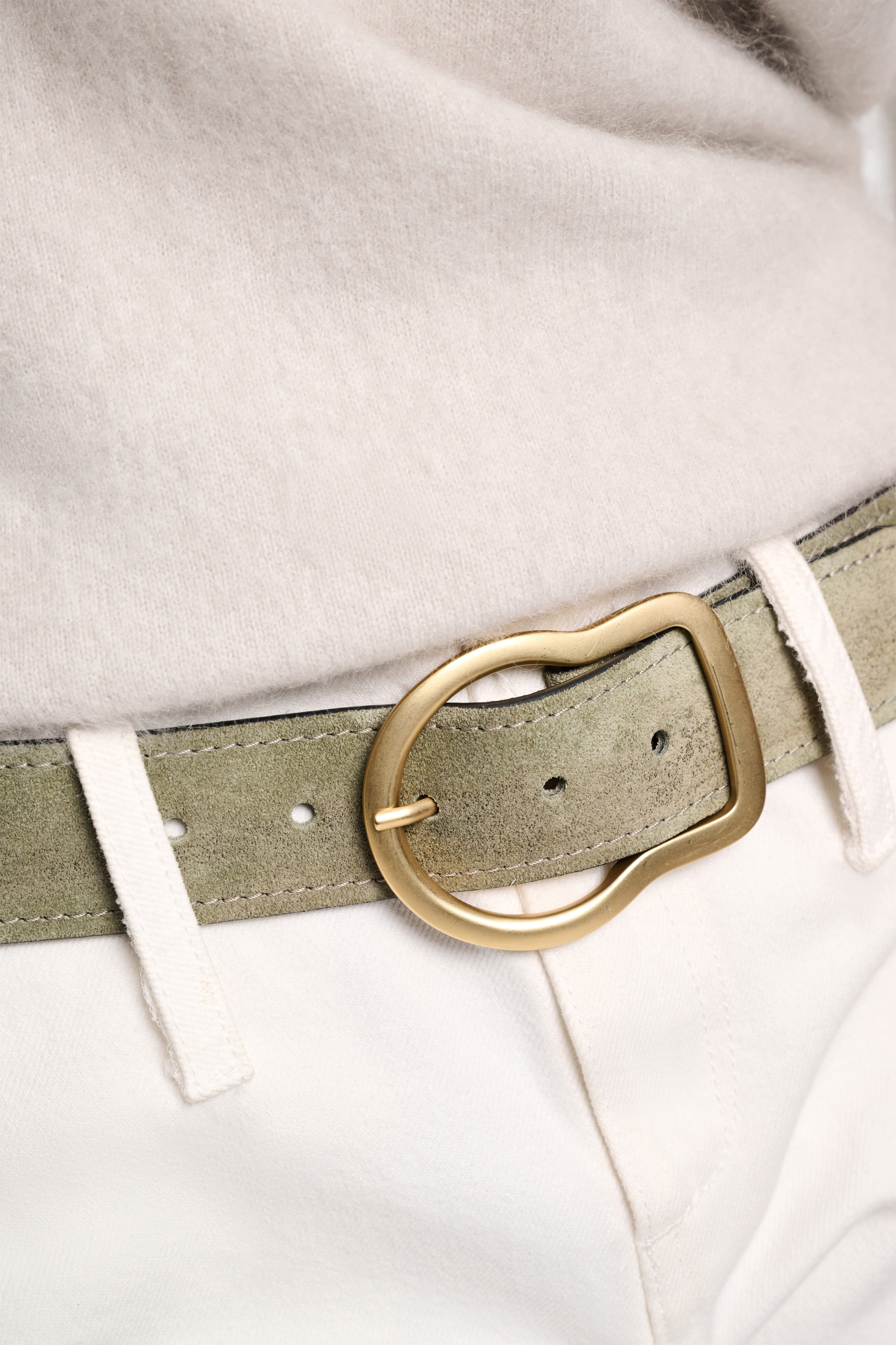 SUEDE SENSATION 4cm waxed belt - 4