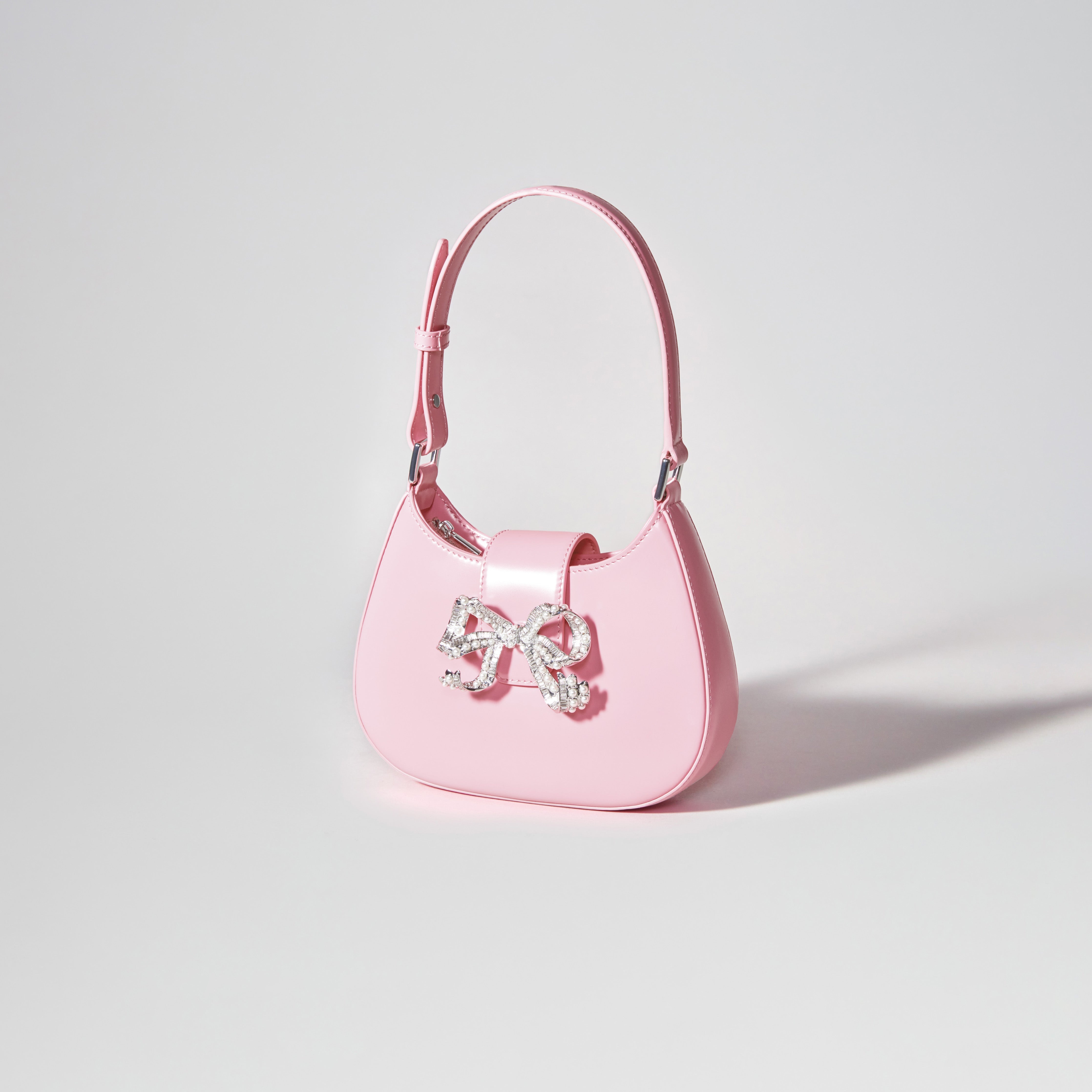 Pink Crescent Bow Mini Bag - 2