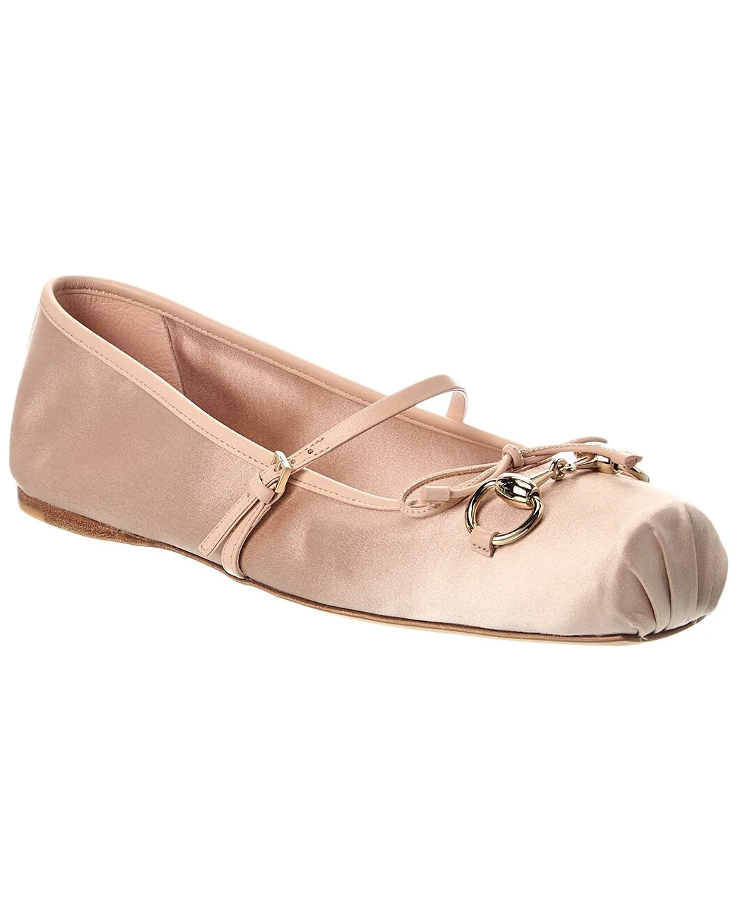 Gucci Horsebit Satin Ballet Flat - 1