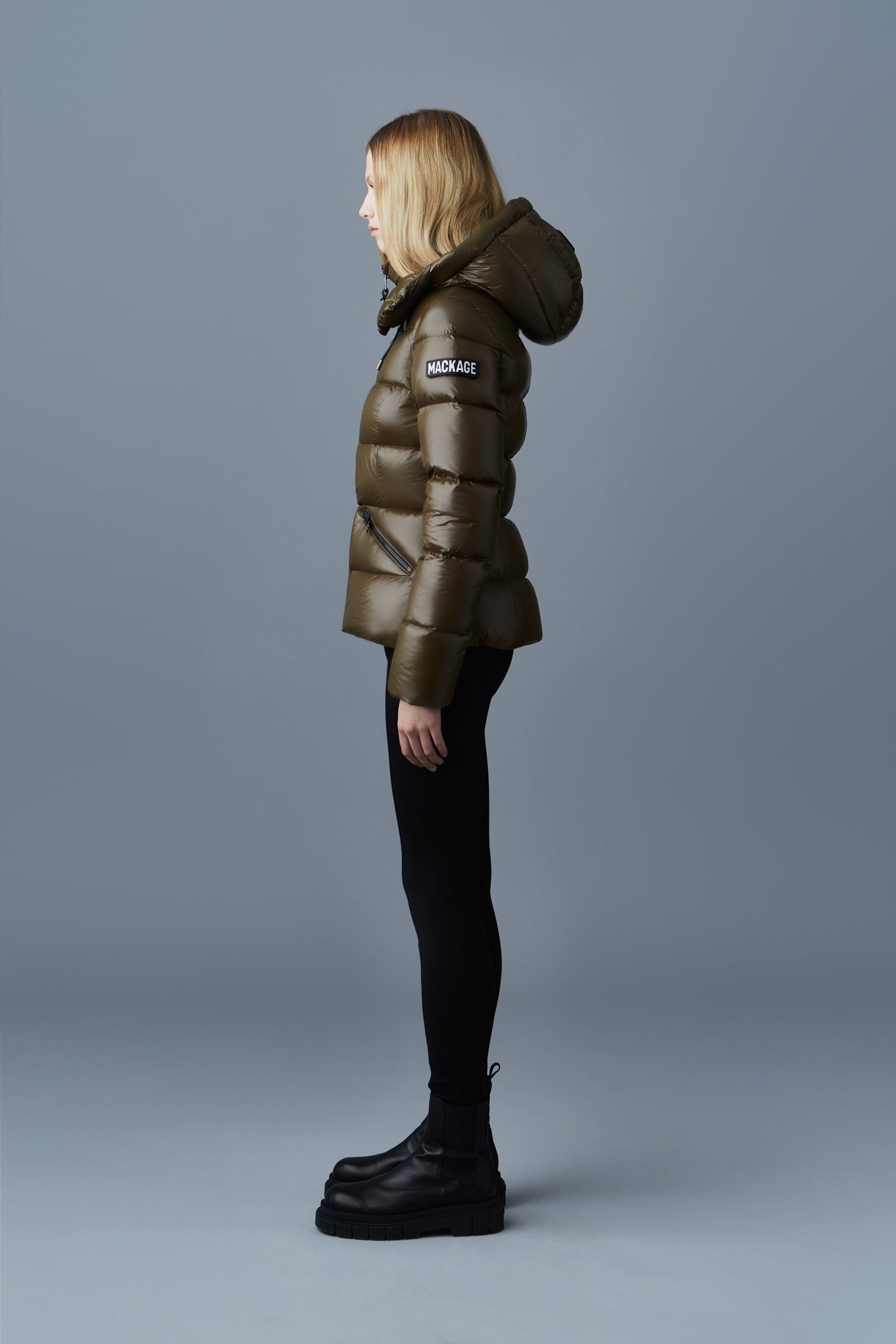 MADALYN lustrous light down jacket with hood for ladies - 3