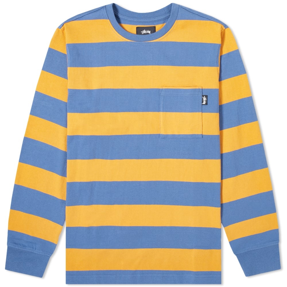 Stussy Long Sleeve Classic Stripe Crew Tee - 1