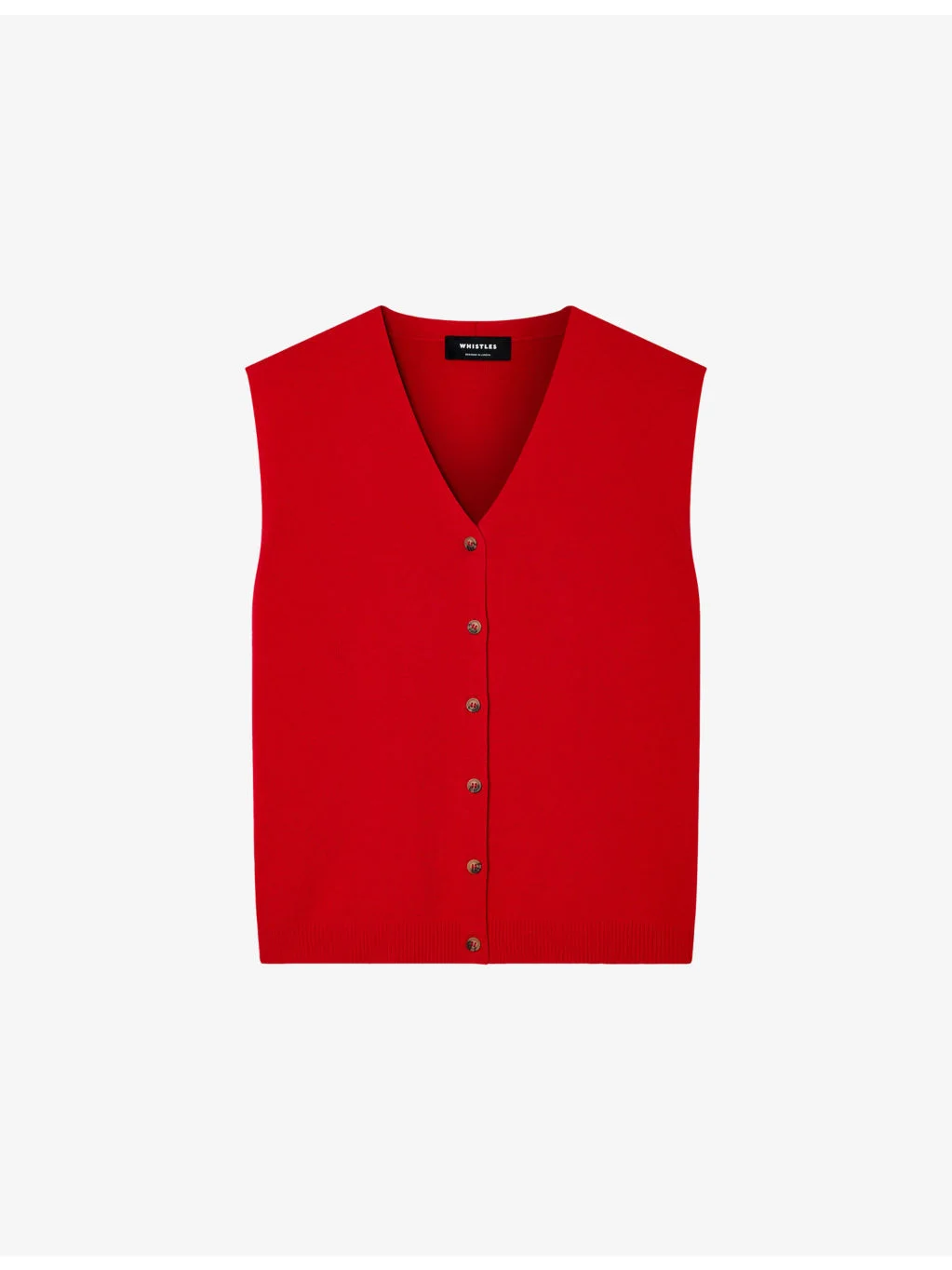 V-Neck Knitted Cotton-Blend Tank Top - 1