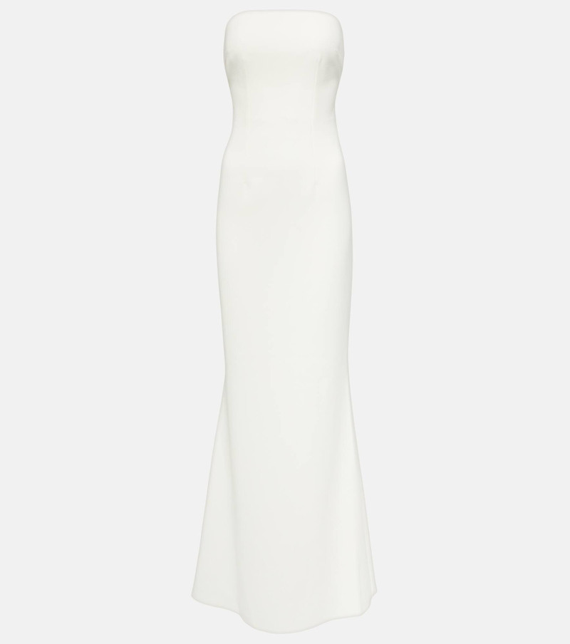 Bridal strapless crêpe gown 1